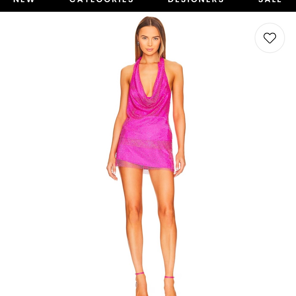 Stylish Pink Halter Mini Dress